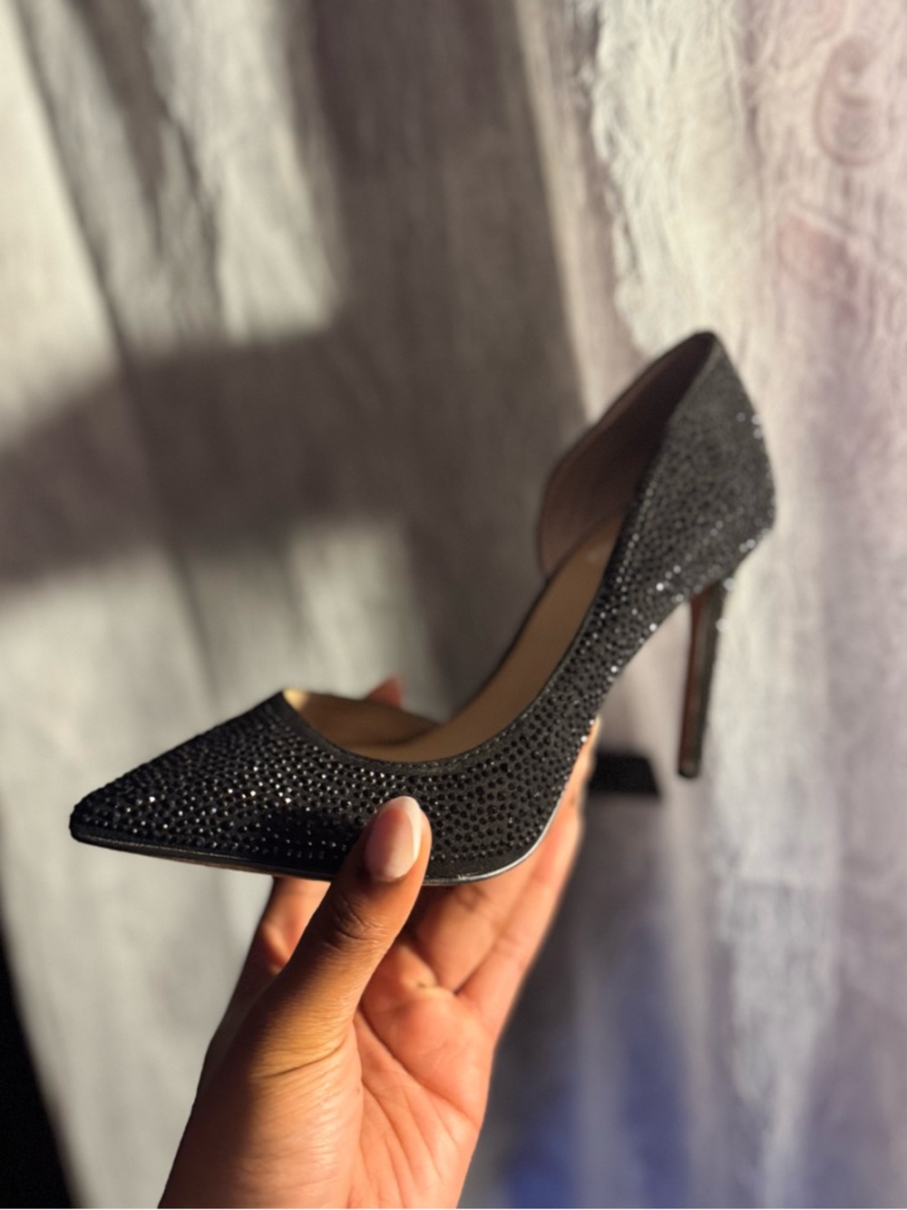 I.N.C Black Crystal Stiletto Pumps